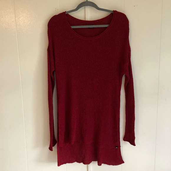 Volcom True to This Red High Low Knit Sweater ❤️